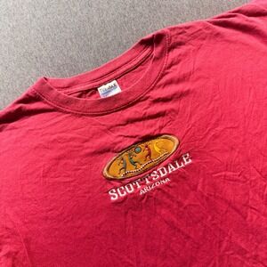 Teemax Scottsdale Arizona Embroidered T-Shirt Red XL Cotton Souvenir Tee